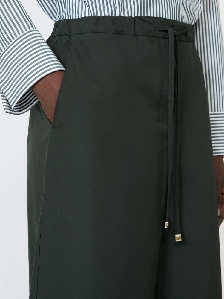 Cotton poplin jogging trousers - GREEN - 4