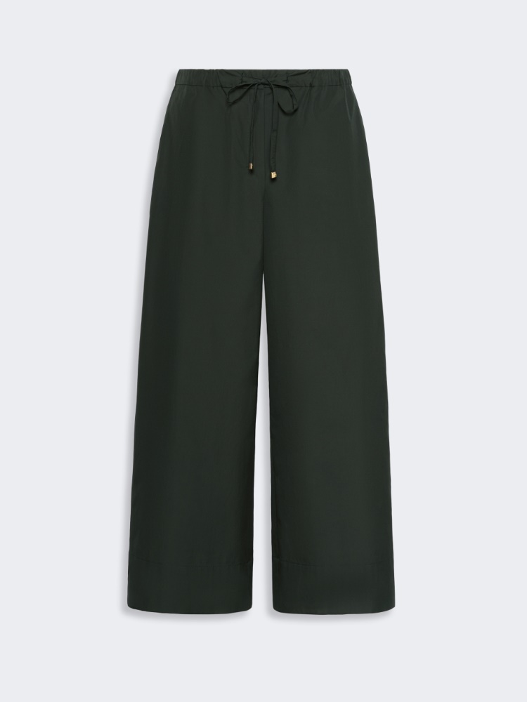 Cotton poplin jogging trousers - GREEN - 5