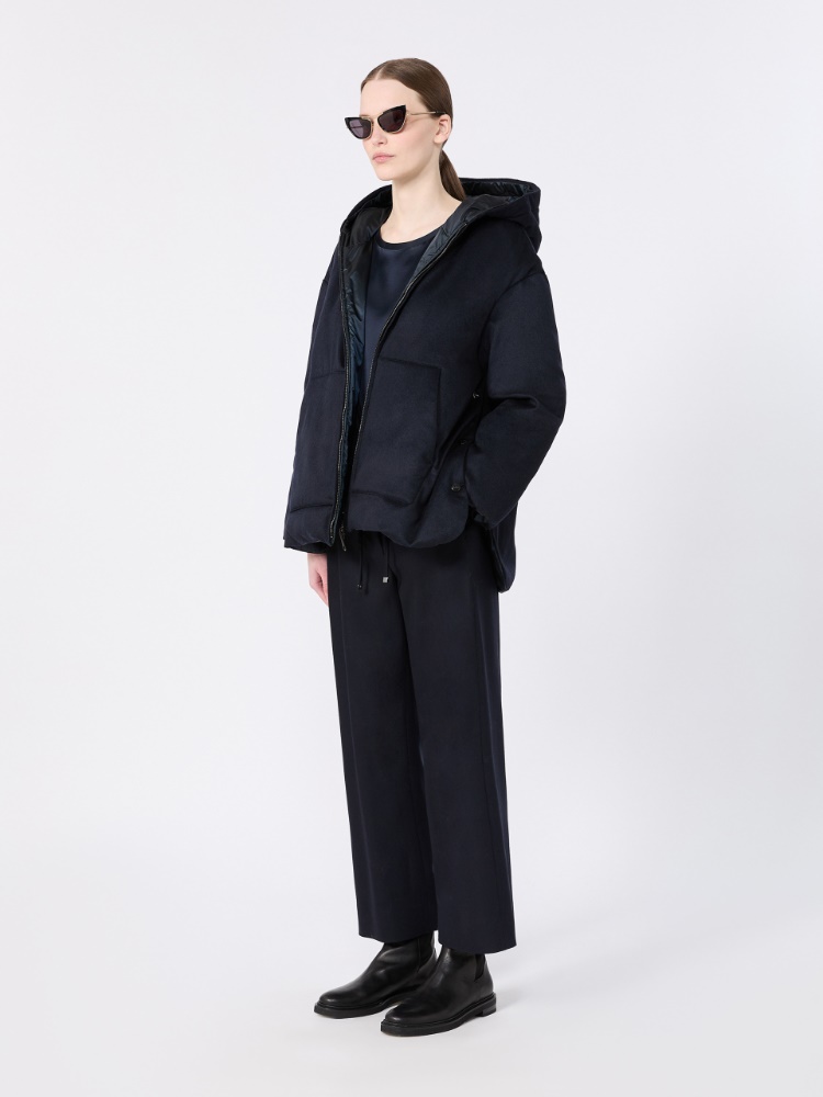 Stretch wool joggers - MIDNIGHTBLUE