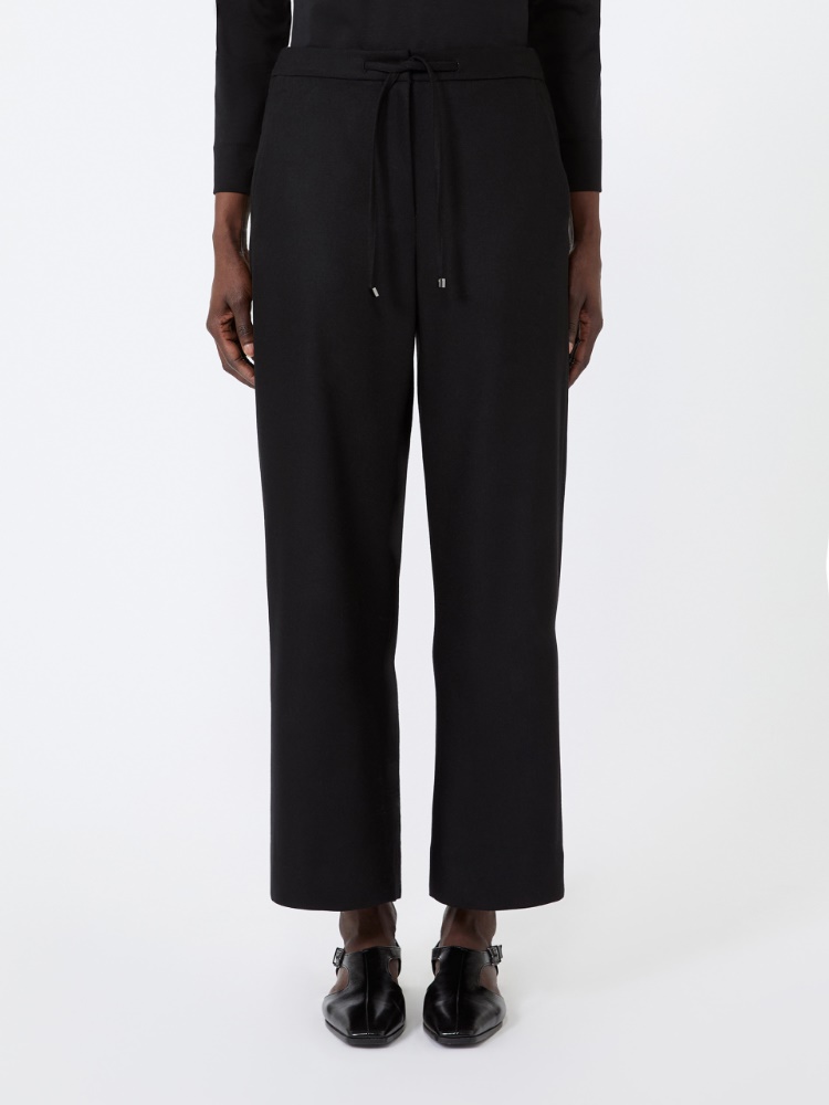 Stretch wool joggers - BLACK - Max Mara - 2