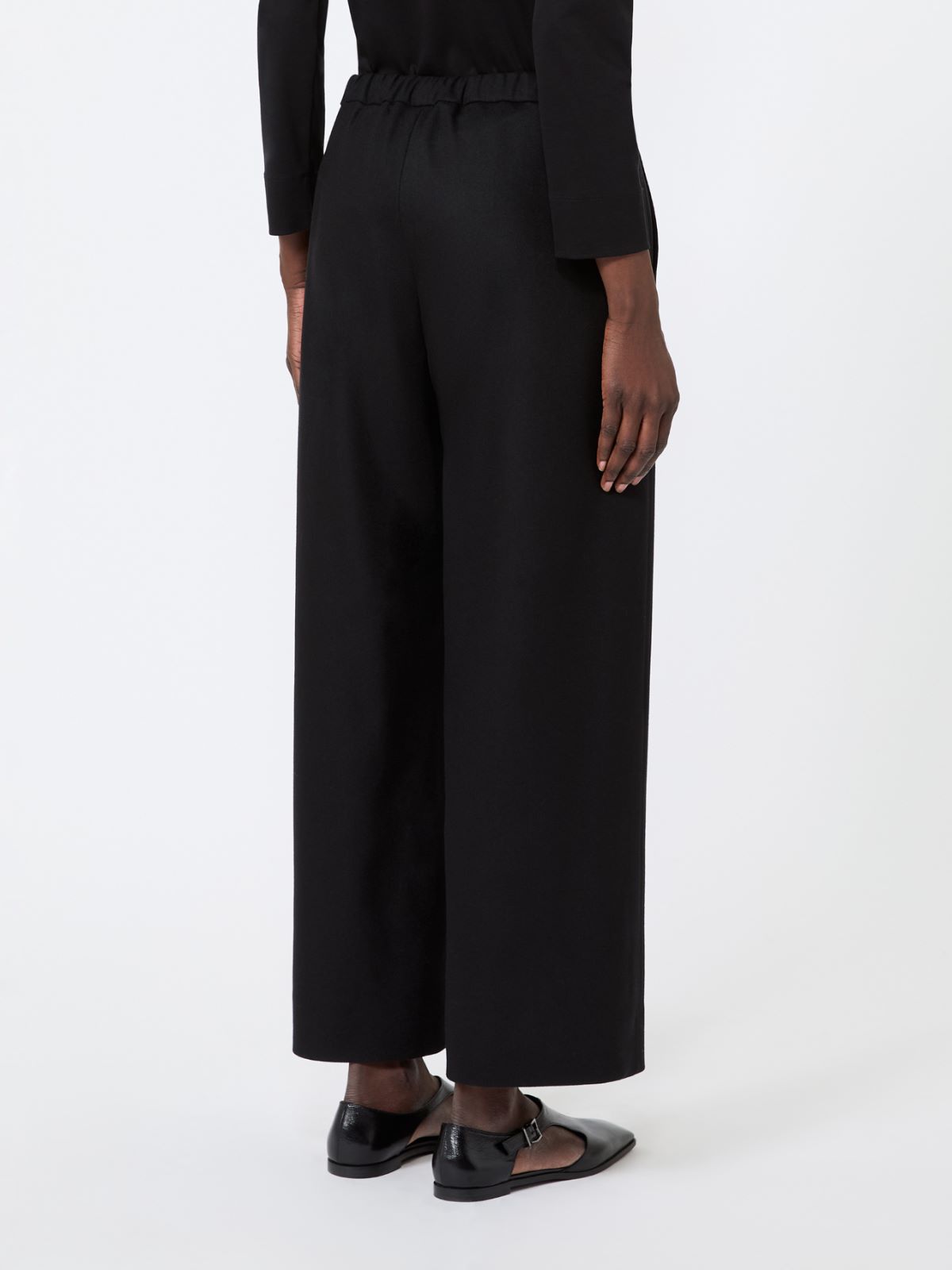 Stretch wool joggers - BLACK - Max Mara - 3
