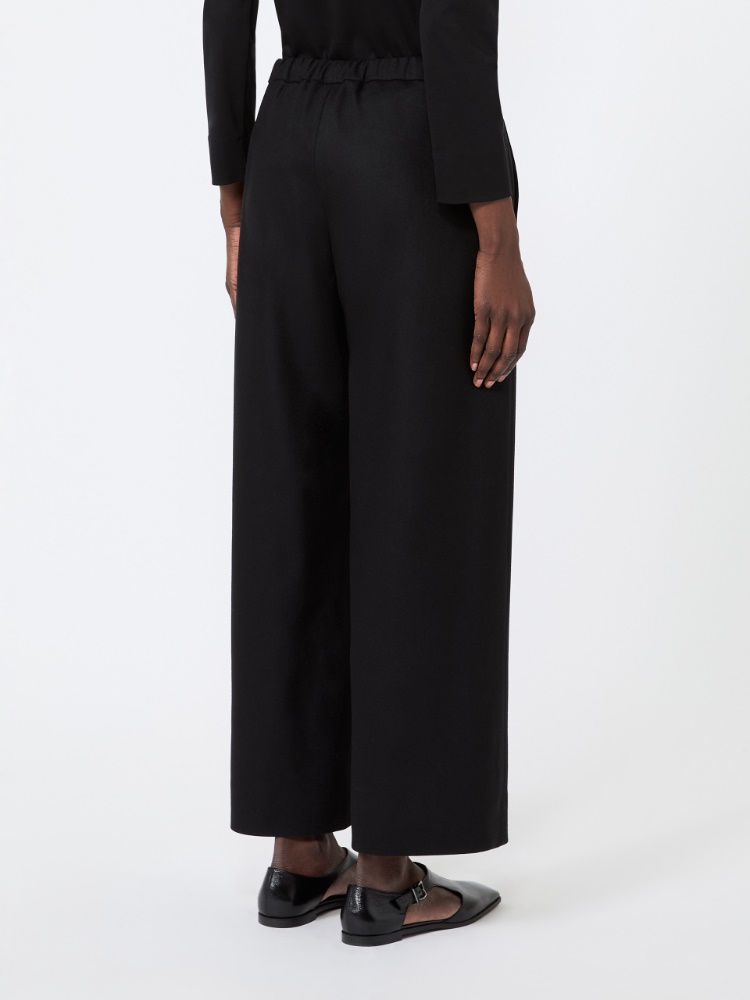 Stretch wool joggers - BLACK - Max Mara - 3