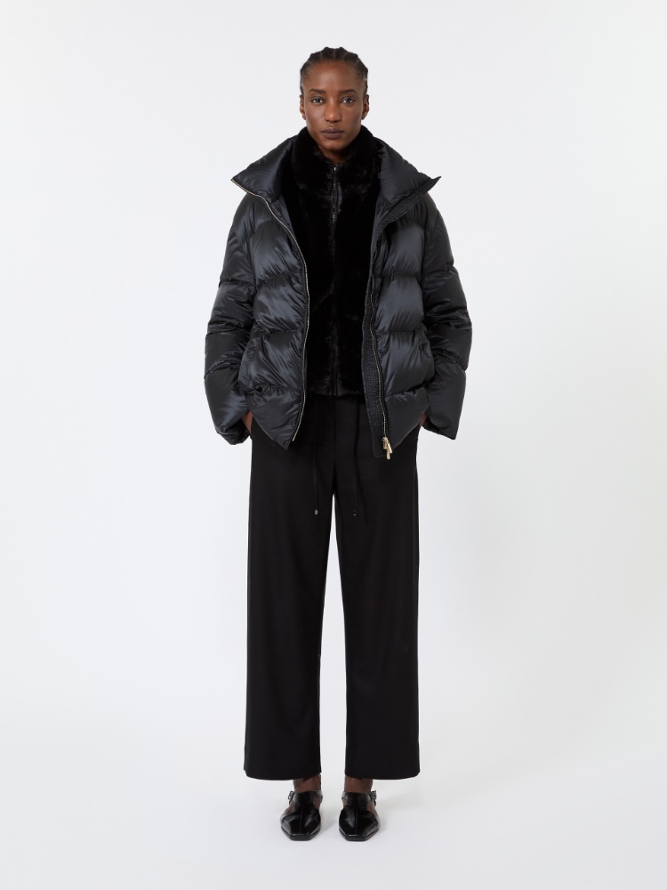 Stretch wool joggers - BLACK - Max Mara