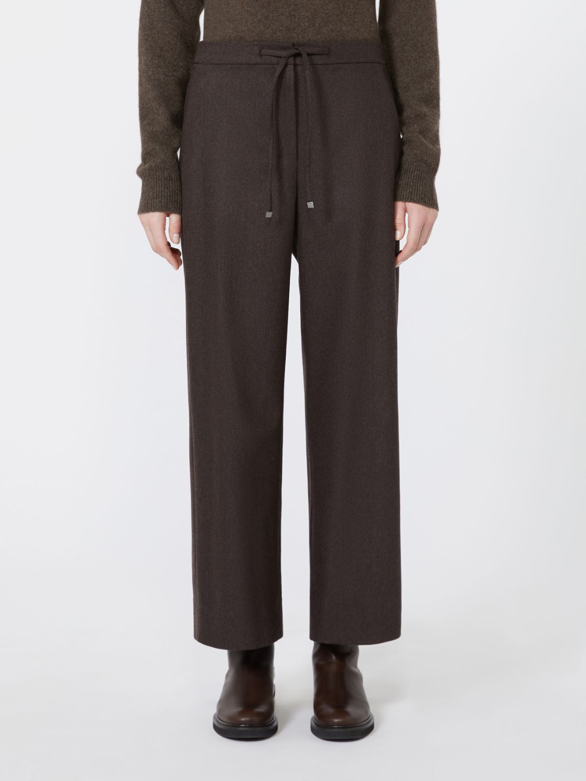 Stretch wool joggers - BROWN - Max Mara - 2