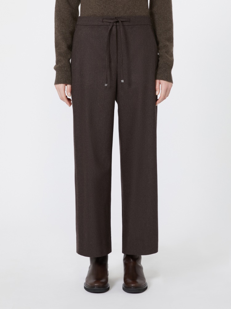 Stretch wool joggers - BROWN - Max Mara - 2