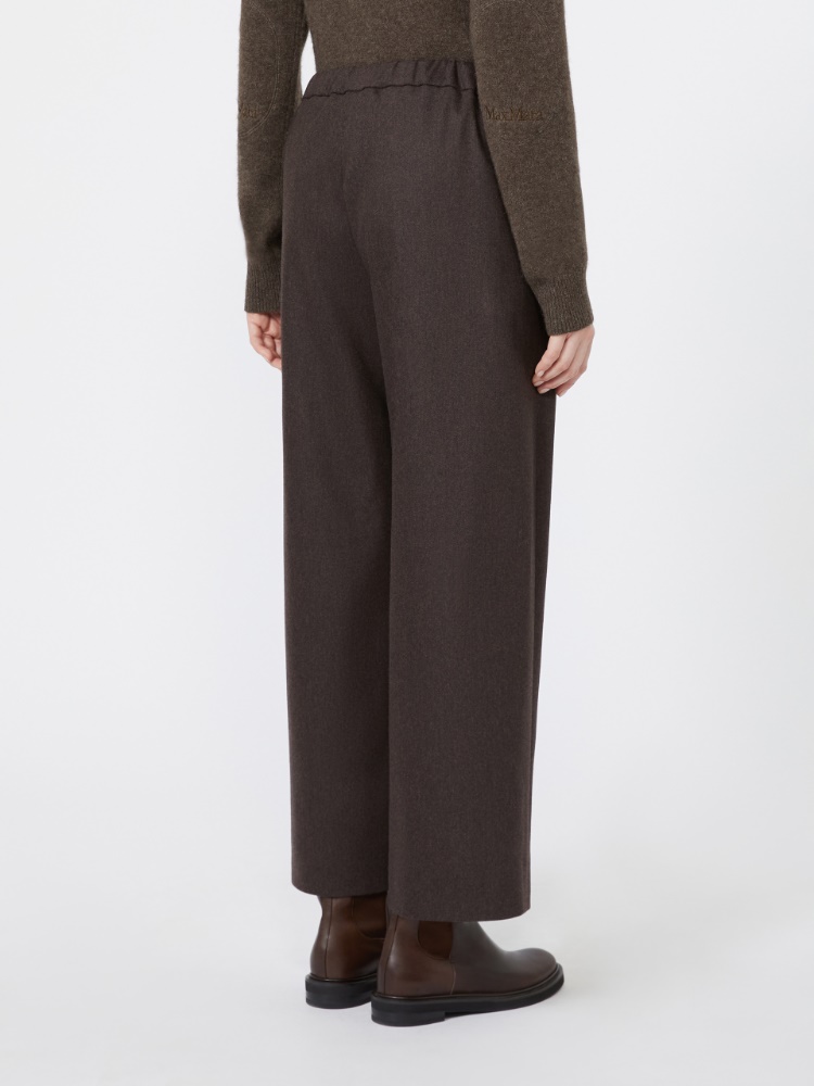 Stretch wool joggers - BROWN - Max Mara - 3