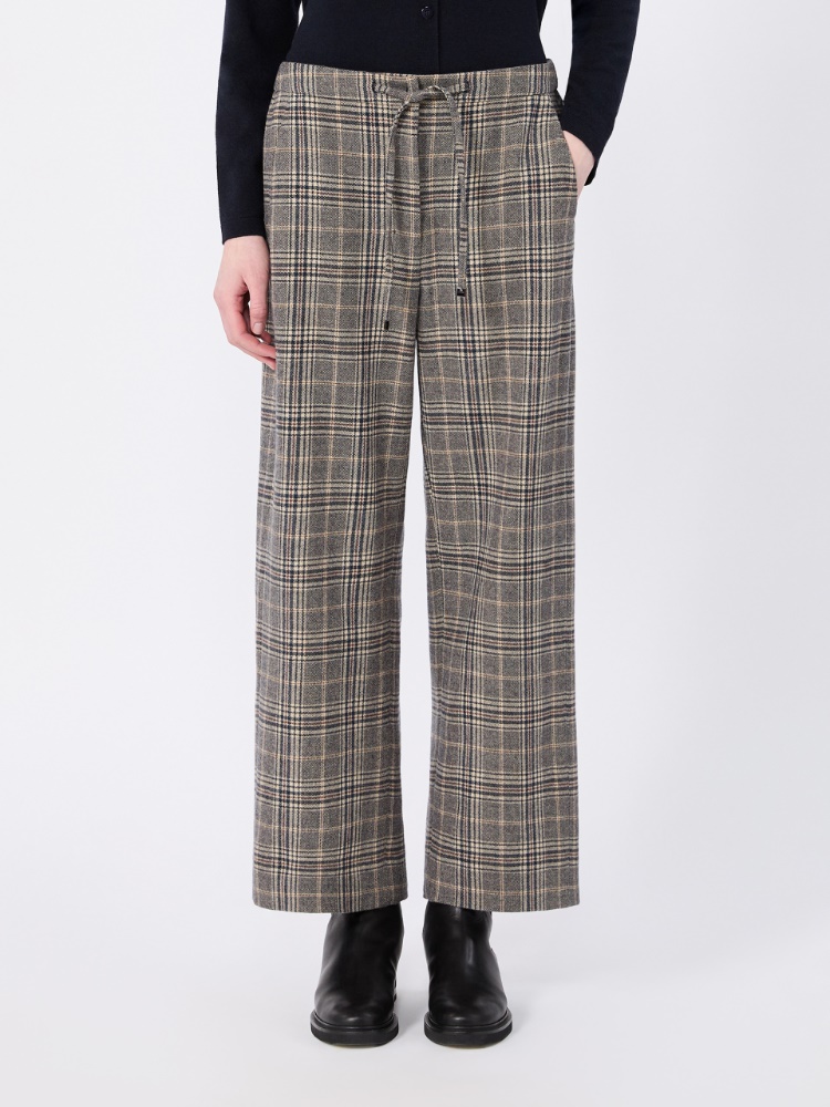 Chequered flannel joggers - ULTRAMARINE - Max Mara - 2