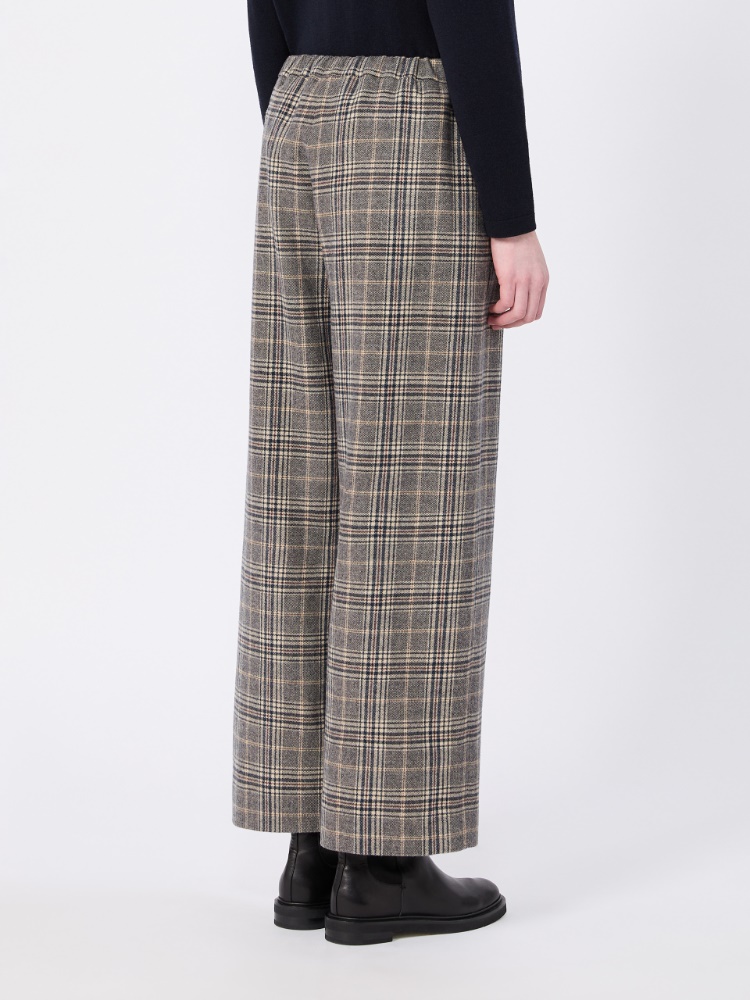 Chequered flannel joggers - ULTRAMARINE - Max Mara - 3