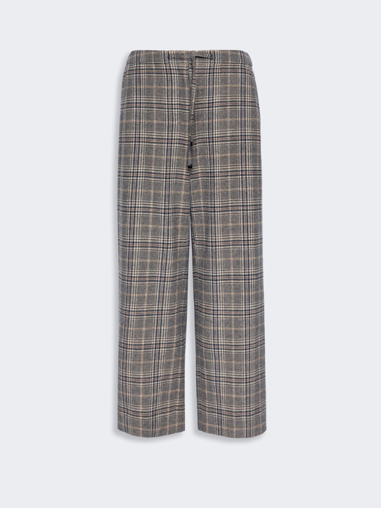 Chequered flannel joggers - ULTRAMARINE - Max Mara - 4