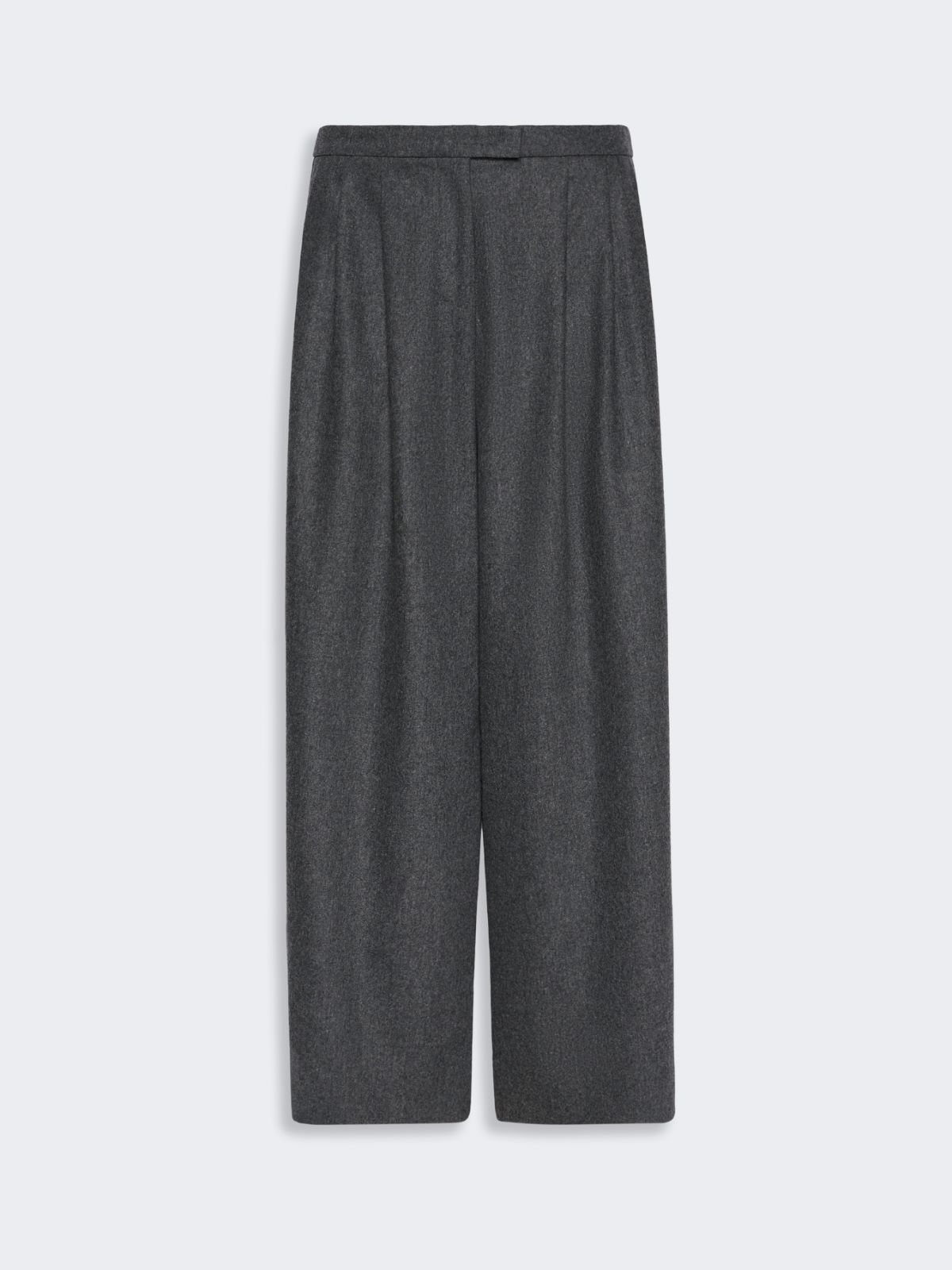 Flared wool flannel trousers - DARK GREY - Max Mara - 4