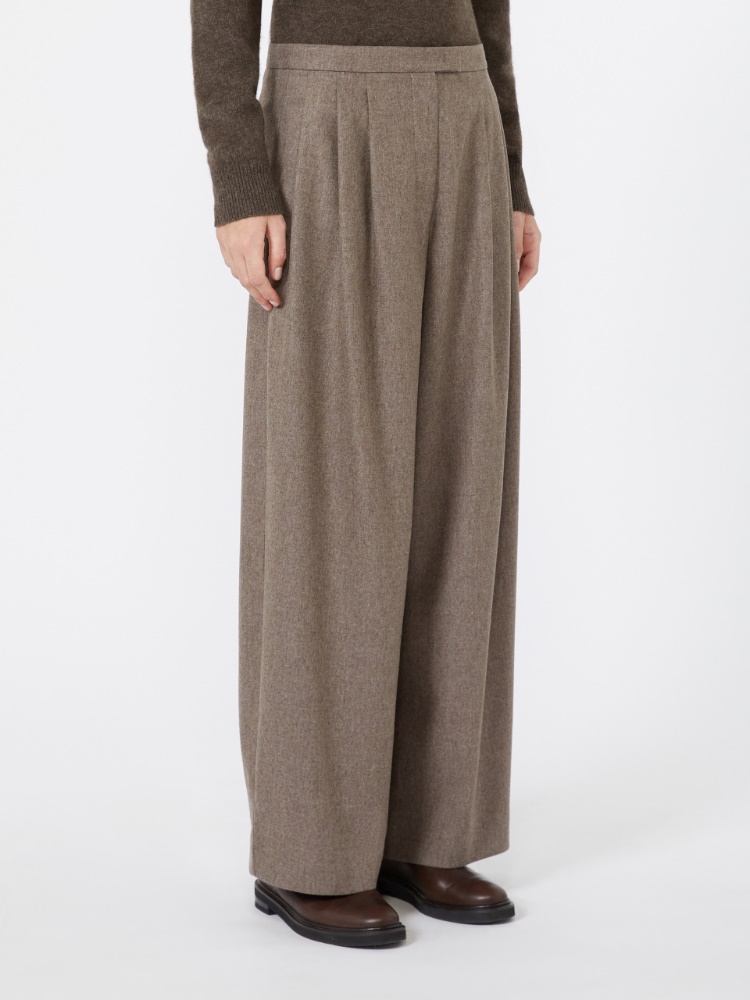 Flared wool flannel trousers - TURTLEDOVE - Max Mara - 2