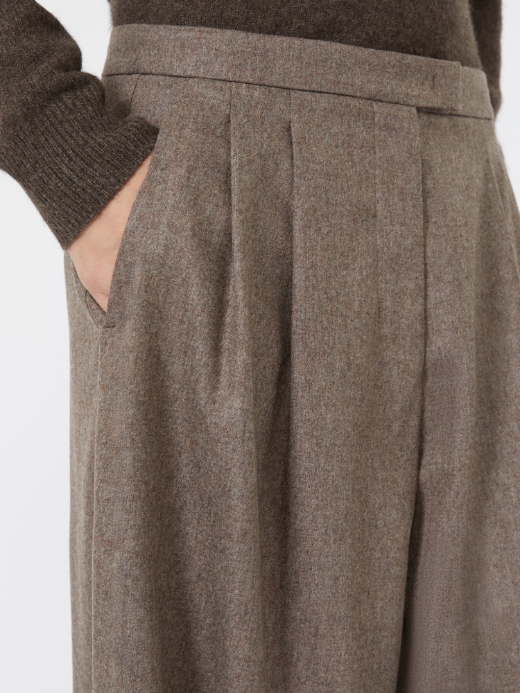 Flared wool flannel trousers - TURTLEDOVE - Max Mara - 4