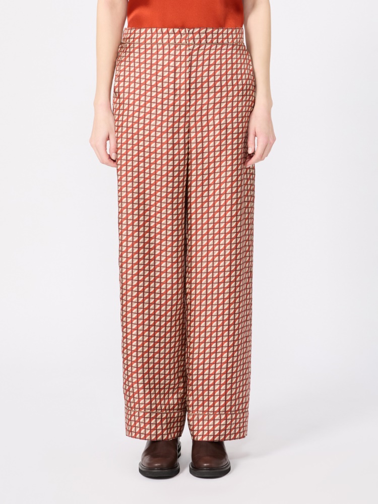 Printed silk trousers - ORANGE - Max Mara - 2