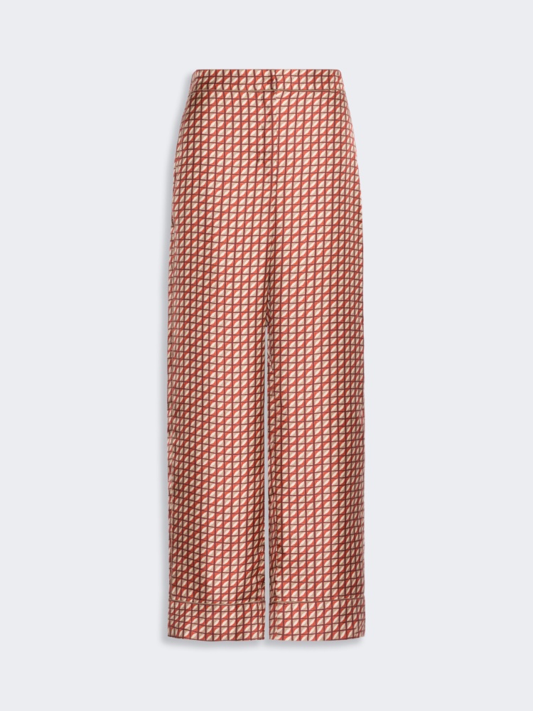 Printed silk trousers - ORANGE - Max Mara - 6