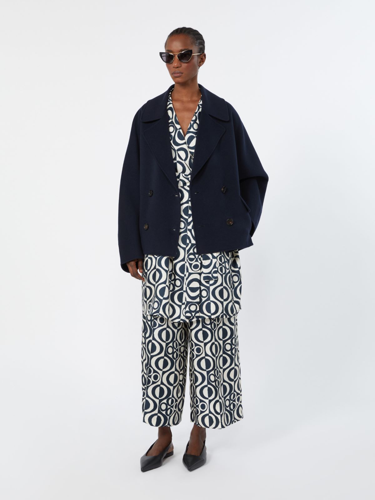 Printed silk twill trousers + ULTRAMARINE - Max Mara