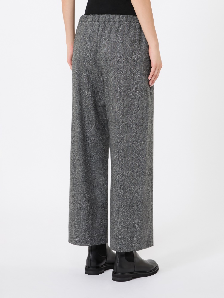 Wool flannel joggers - BLACK - Max Mara - 3