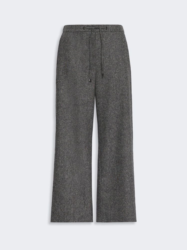 Wool flannel joggers - BLACK - Max Mara - 5