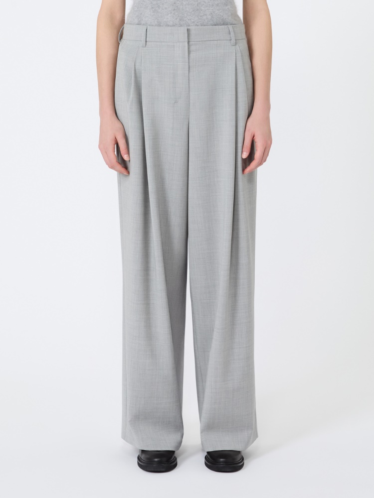 Woollen cloth trousers - LIGHT GREY - Max Mara - 2
