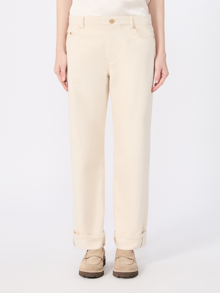 Hose aus Baumwollbull - NATURAL - Max Mara - 2