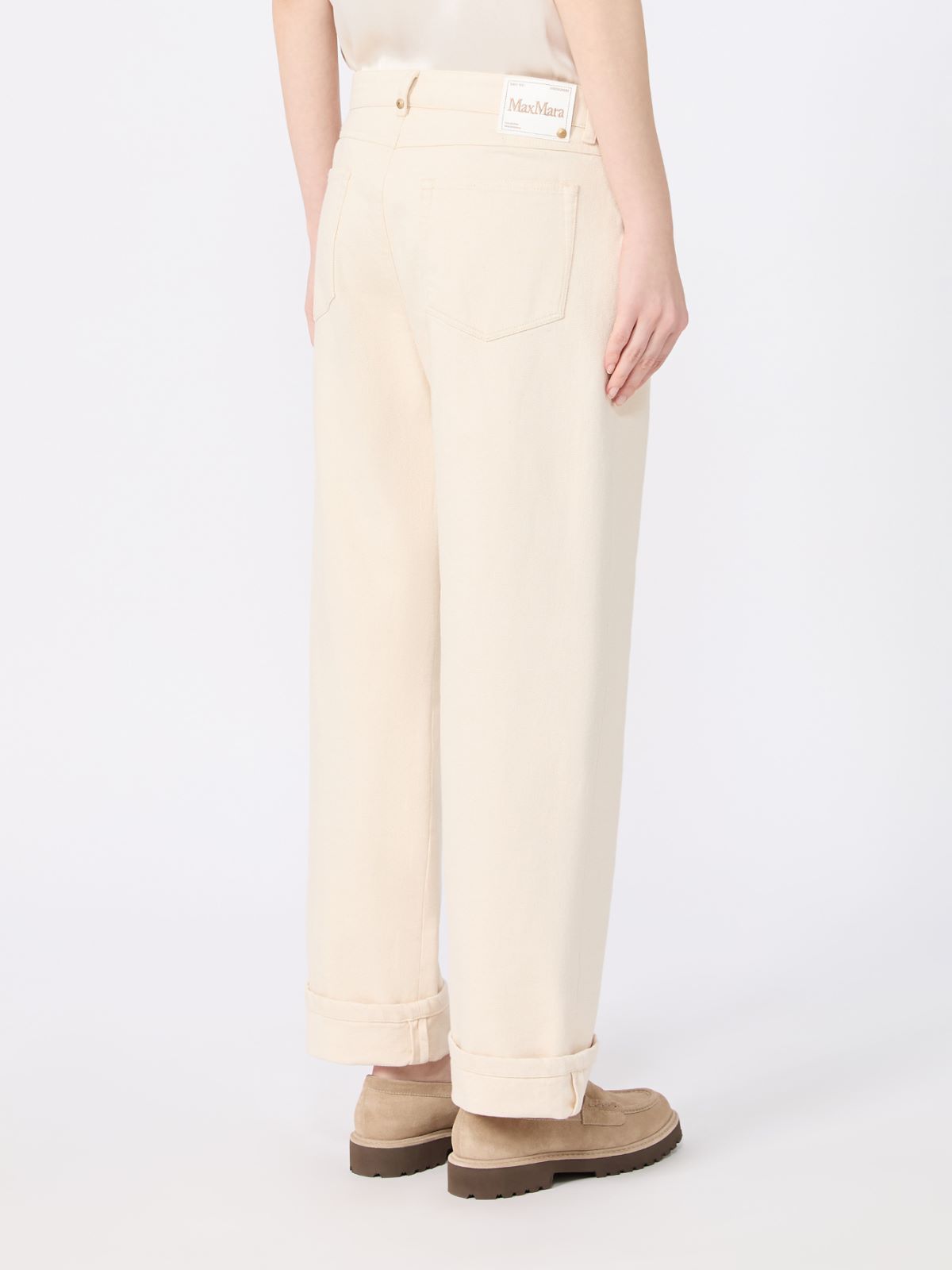 Hose aus Baumwollbull - NATURAL - Max Mara - 3