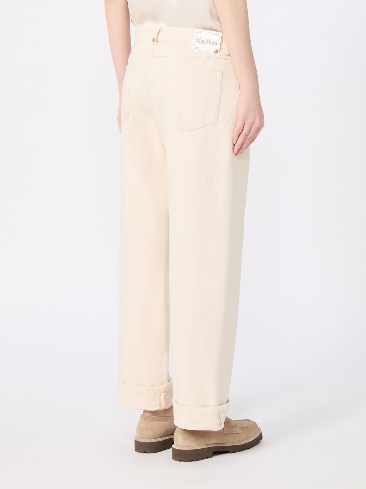 Hose aus Baumwollbull - NATURAL - Max Mara - 3
