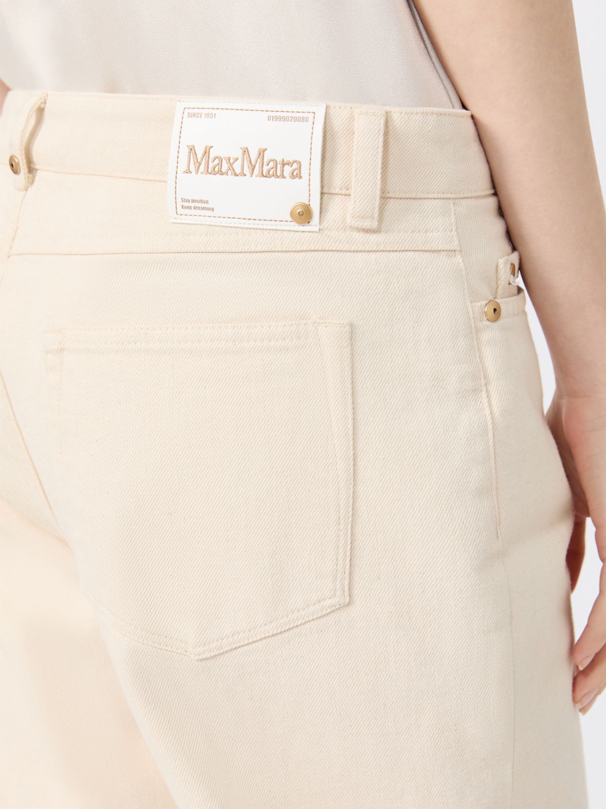 Hose aus Baumwollbull - NATURAL - Max Mara - 4