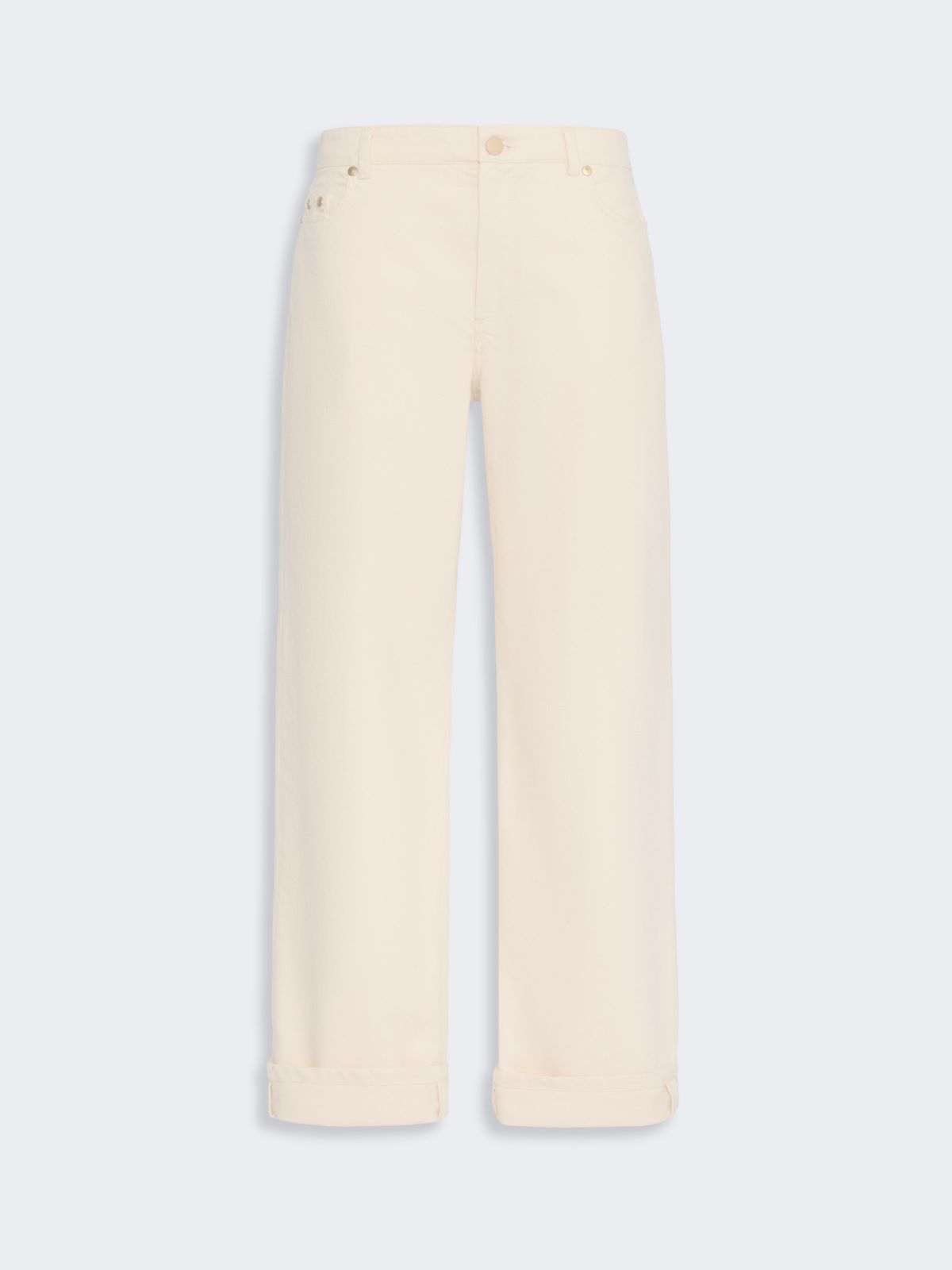 Hose aus Baumwollbull - NATURAL - Max Mara - 5