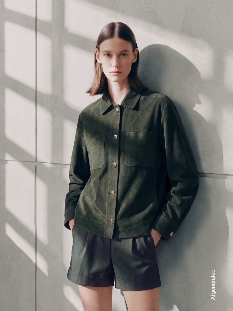 Cotton poplin shorts + GREEN - Max Mara