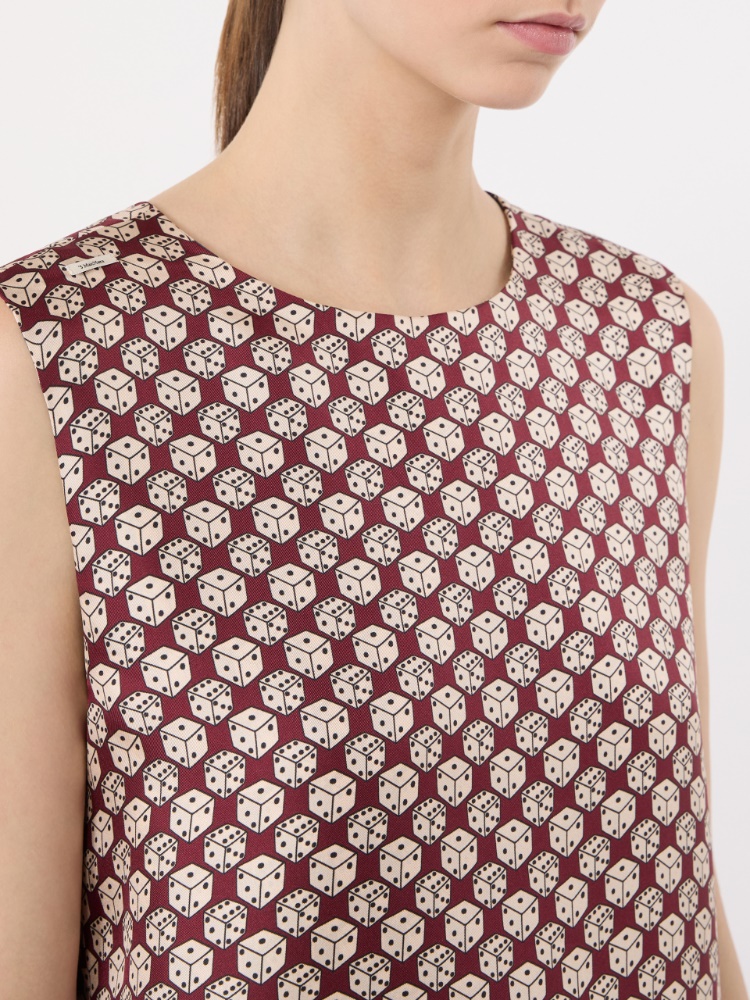 Printed silk top - NAVY - Max Mara - 4
