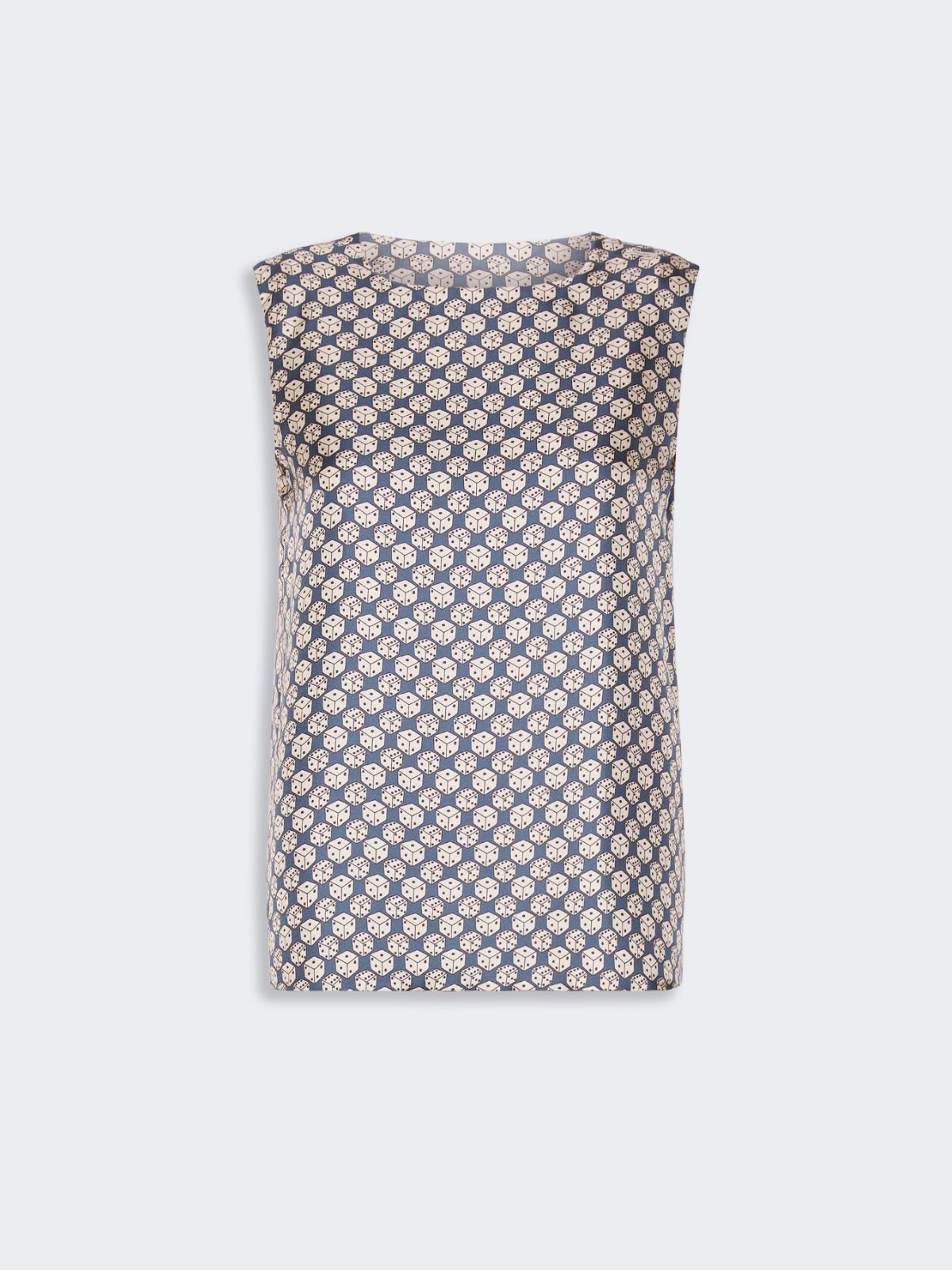 Printed silk top - NAVY - Max Mara - 5