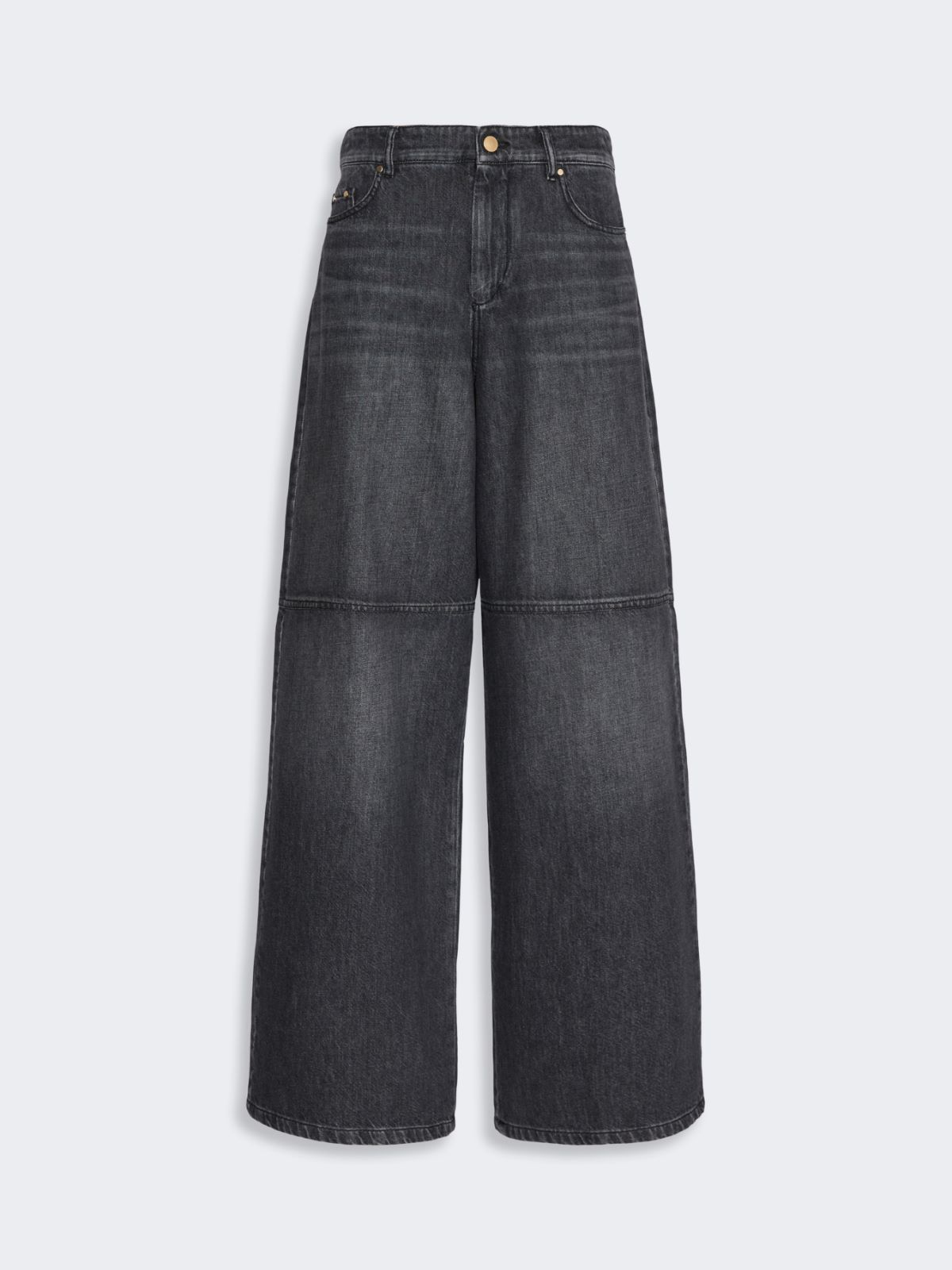 Straight-fit cotton denim jeans - BLACK - Max Mara - 5