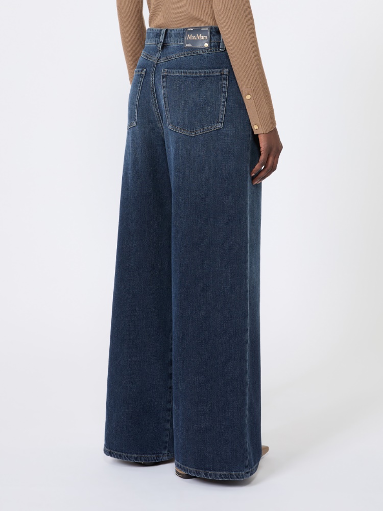 Wide, cotton denim jeans - MIDNIGHTBLUE - 3