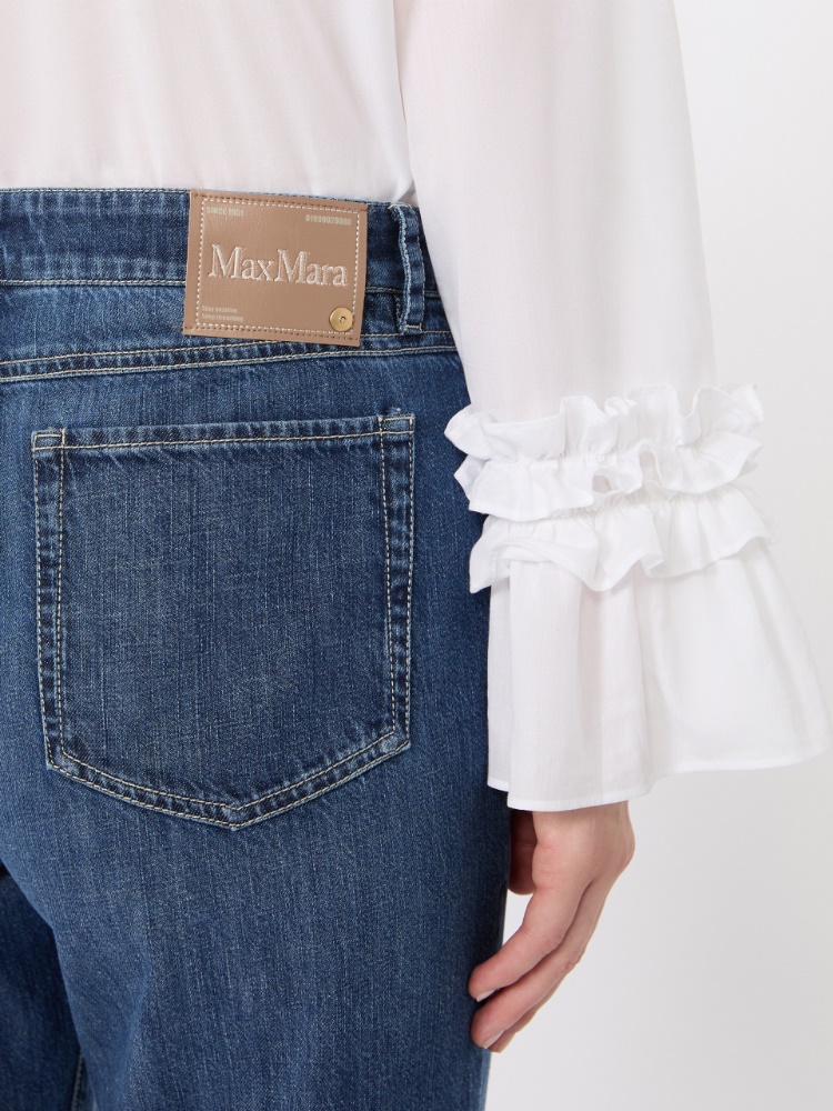 Slim-fit cotton denim jeans - CHINA BLUE - 4