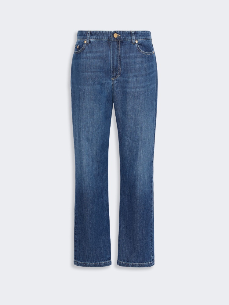 Slim-fit cotton denim jeans - CHINA BLUE - 5