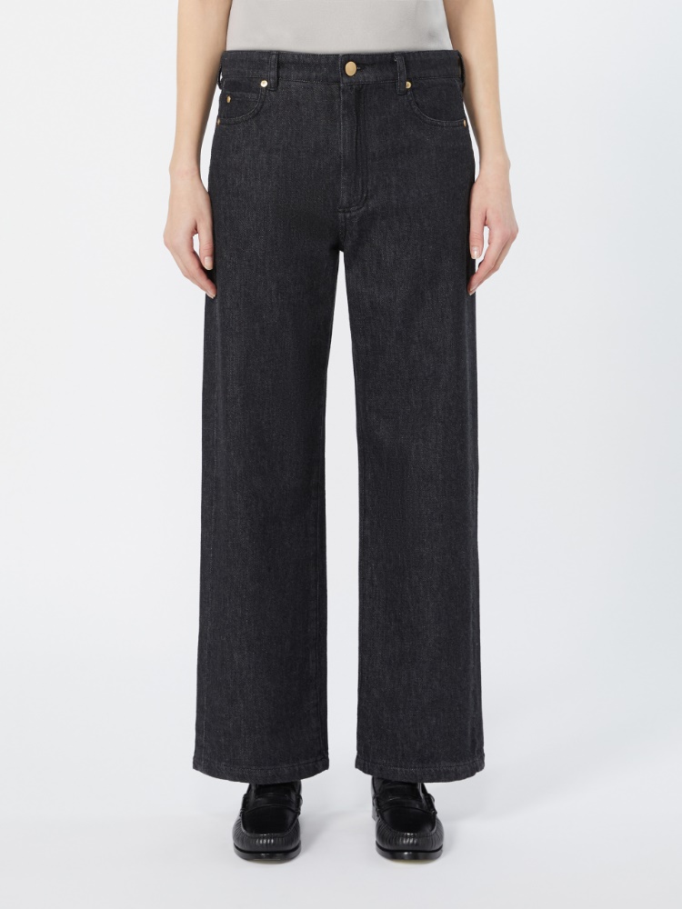 Gerade geschnittene Jeans aus Baumwolldenim - SCHWARZ - Max Mara - 2