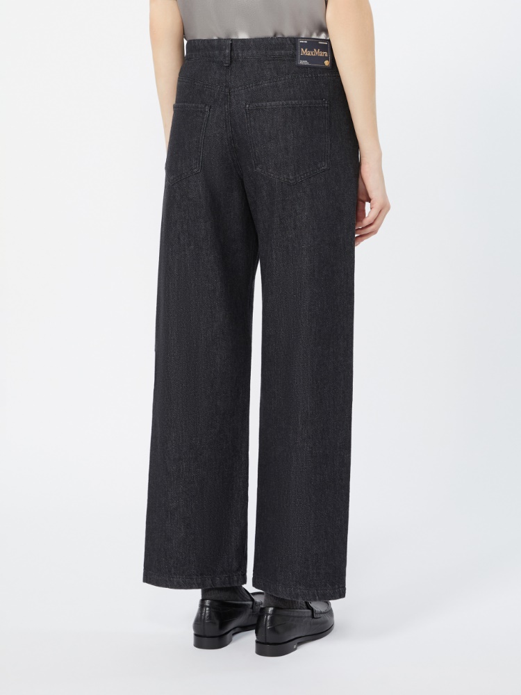 Gerade geschnittene Jeans aus Baumwolldenim - SCHWARZ - Max Mara - 3