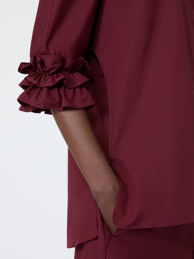 Cotton poplin shirt - RUBY - 4