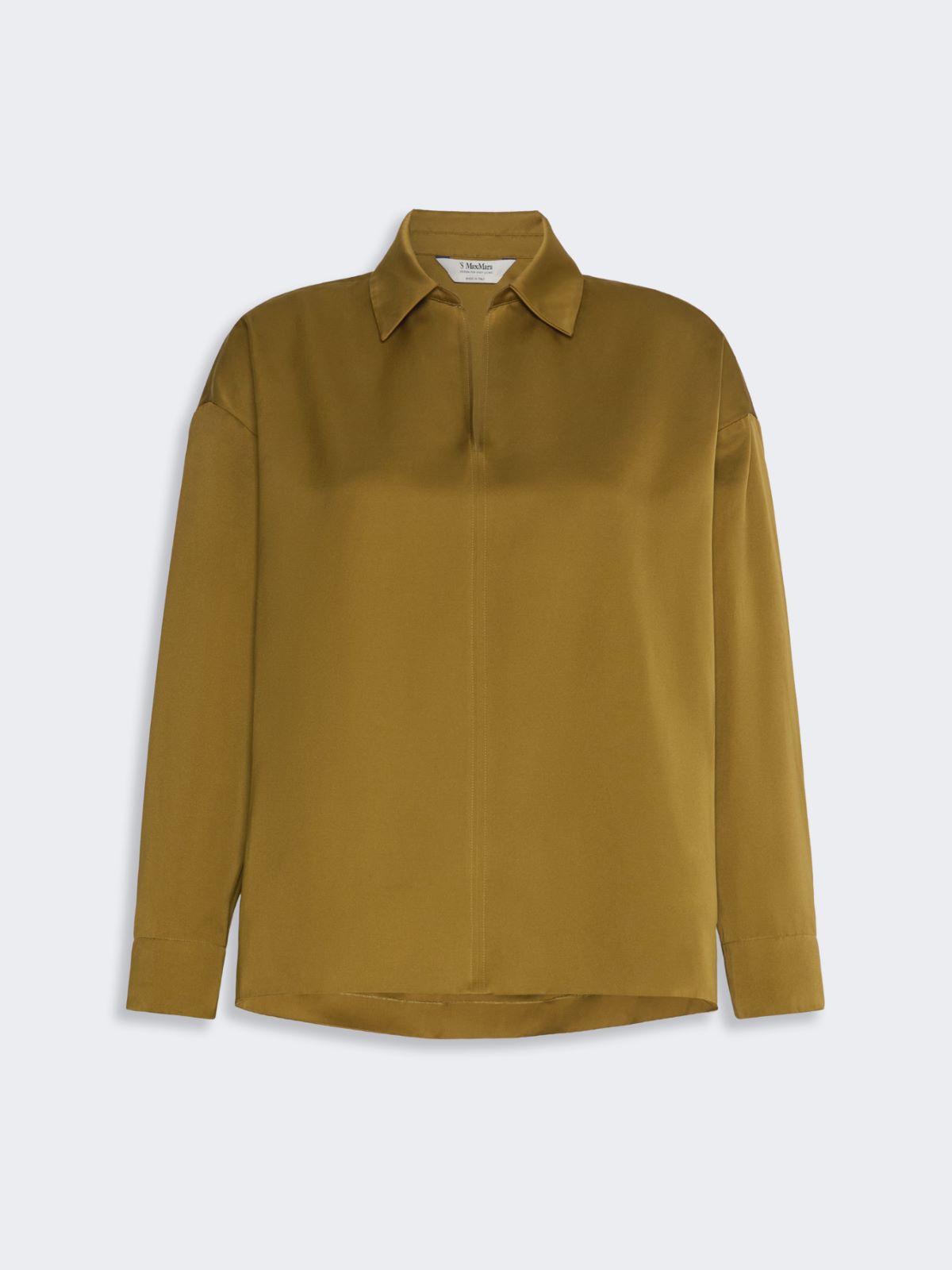 Cotton-blend satin blouse - MUSTARD - Max Mara - 5