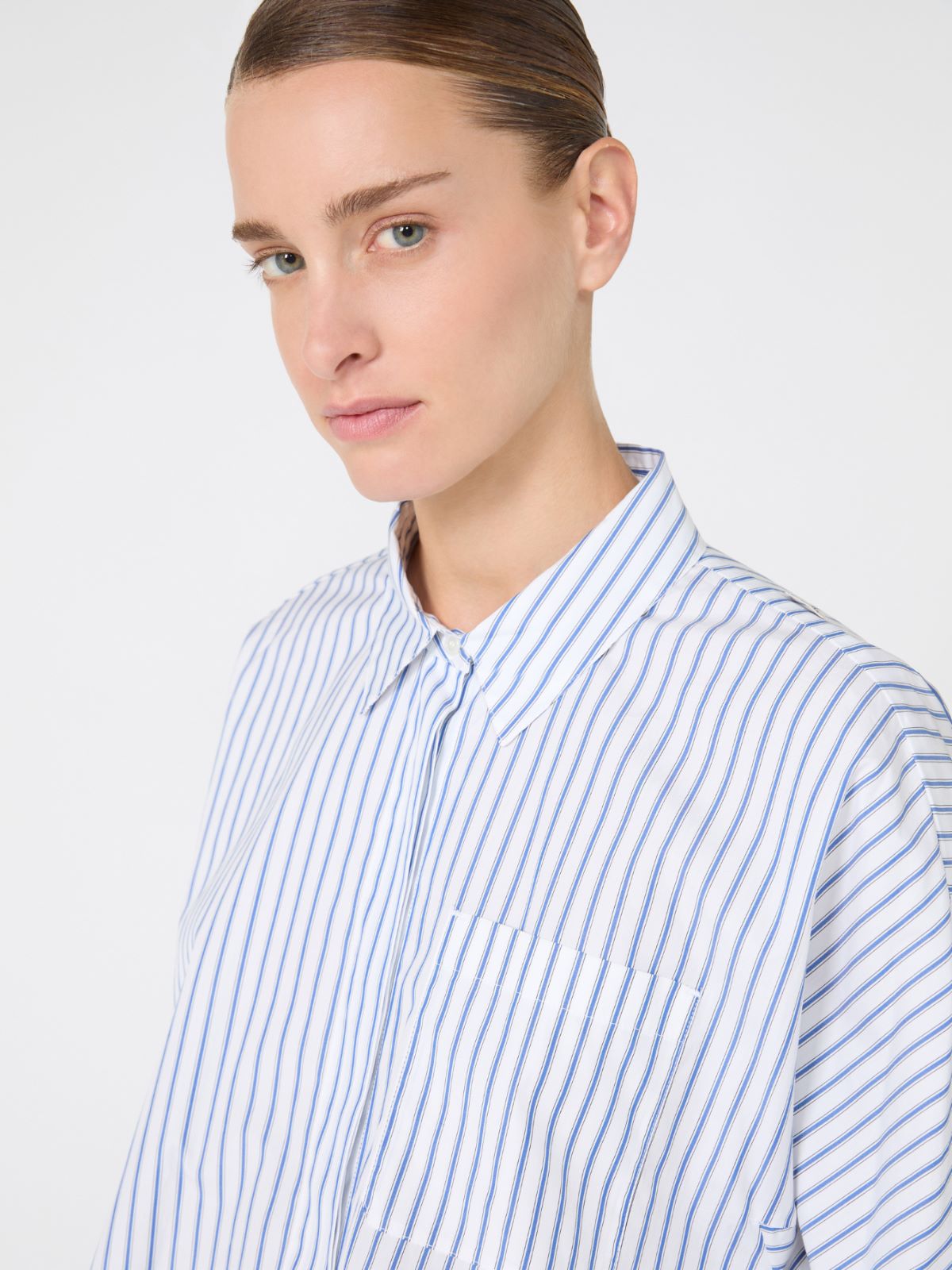 아베누에 코튼 셔츠 - LIGHT BLUE - Max Mara - 4