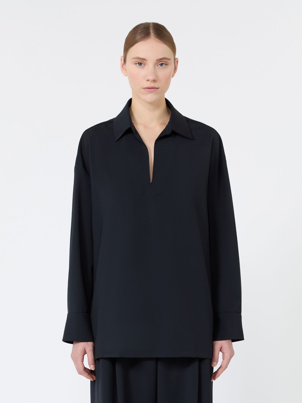 Pure woollen cloth blouse - ULTRAMARINE - Max Mara - 2