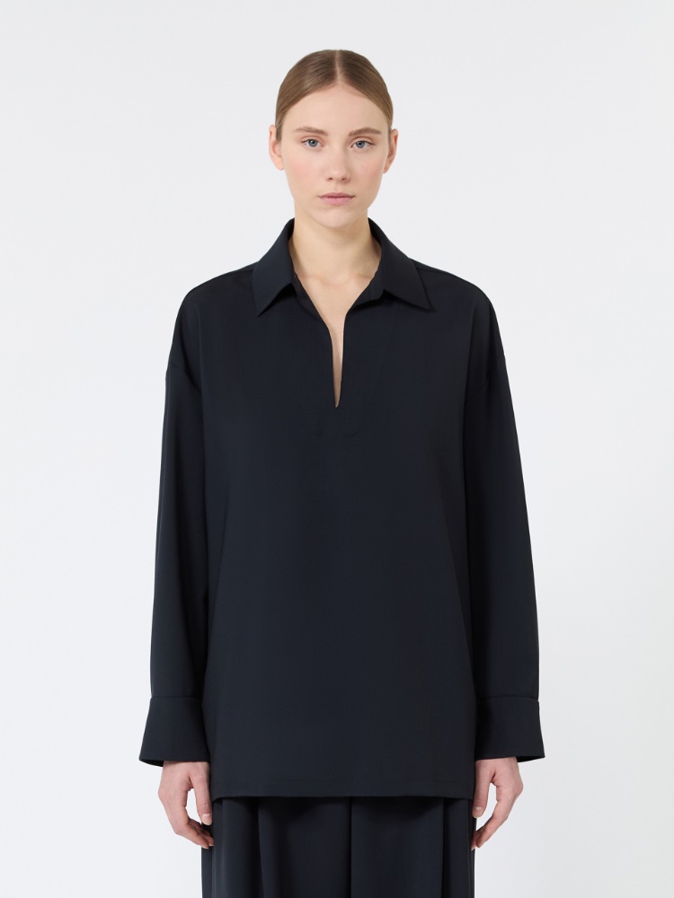 Pure woollen cloth blouse - ULTRAMARINE - Max Mara - 2