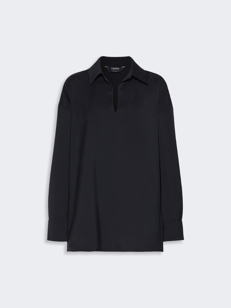 Pure woollen cloth blouse - ULTRAMARINE