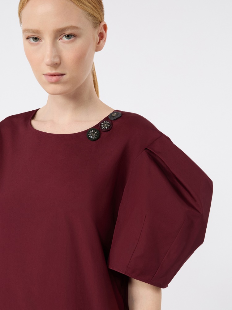 Cotton poplin short dress - RUBY - 4