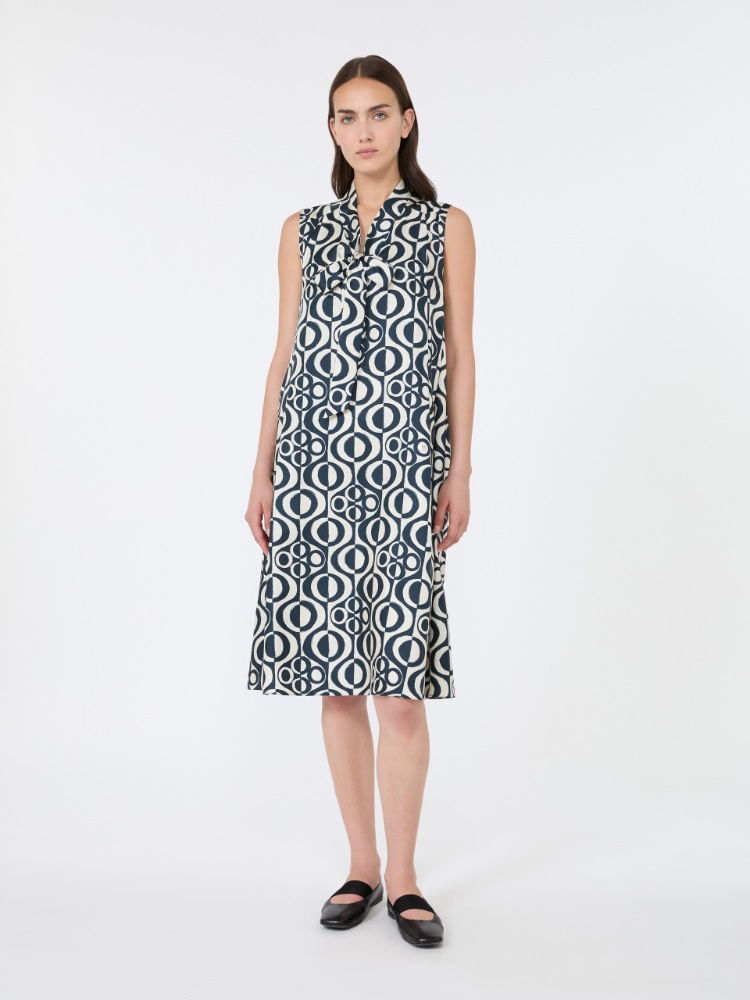 [ジャッキー] ピュア シルク プリント ドレス - ULTRAMARINE - Max Mara - 2