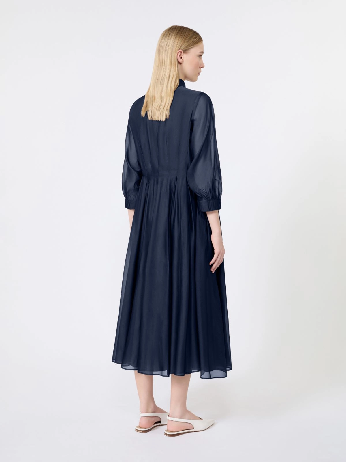 Organza shirt dress - ULTRAMARINE - Max Mara - 3