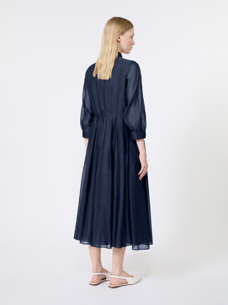 Organza shirt dress - ULTRAMARINE - 3