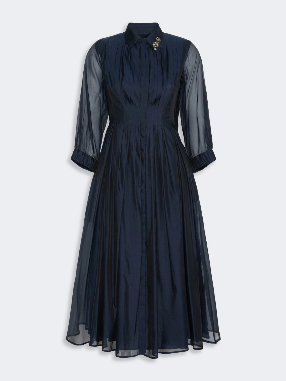Organza shirt dress - ULTRAMARINE - Max Mara - 5