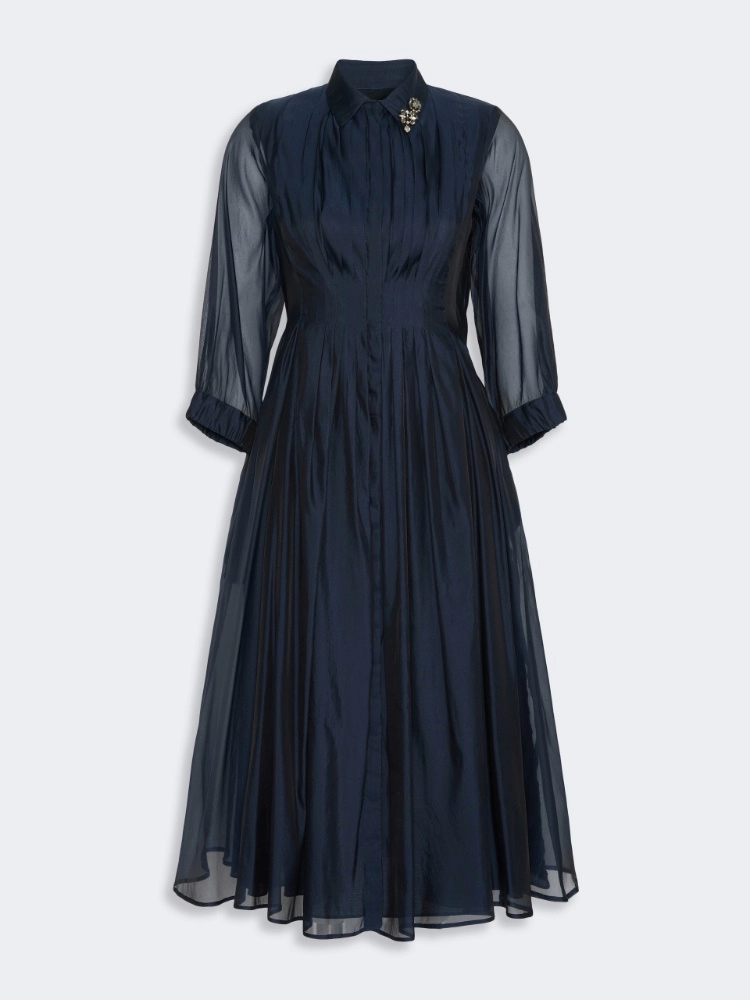 Organza shirt dress - ULTRAMARINE - Max Mara - 5