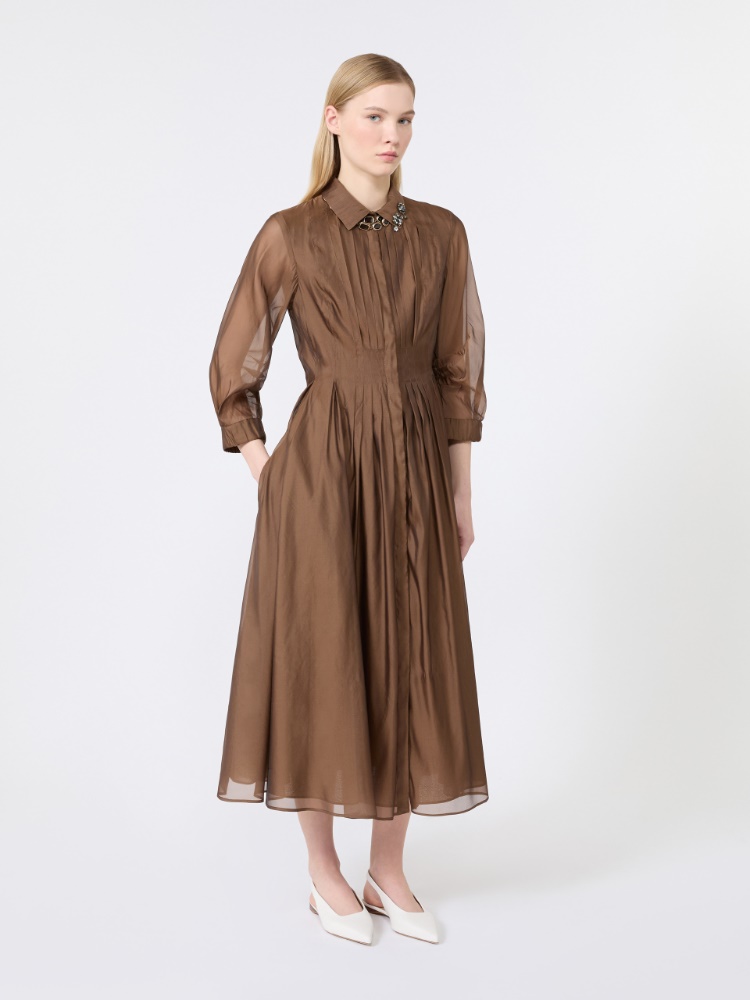 Robe-chemise en organza - MIEL - 1