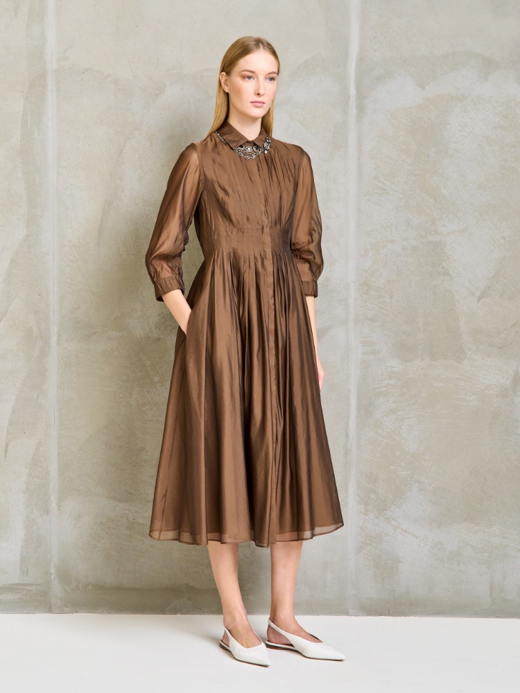 Robe-chemise en organza + MIEL - Max Mara